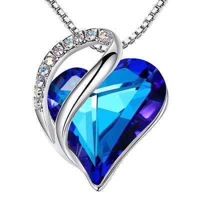 Leafael Birthstone Heart Choker Necklace for Women | Birthstone Necklace White Crystal | Allergy-Free Aesthetic Necklace with Gift Box Included